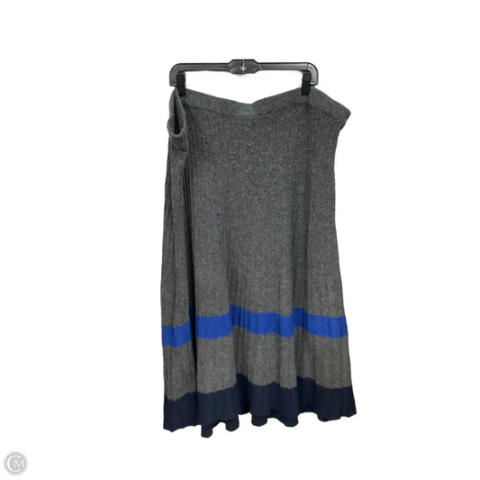 Skirt Midi By Liz Claiborne In Grey, Size: 3x
