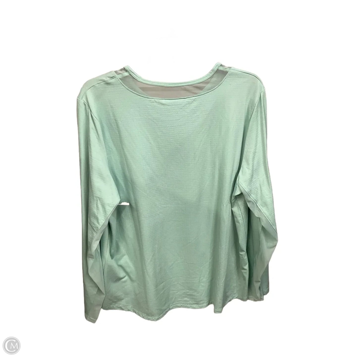 Athletic Top Long Sleeve Crewneck By Chicos In Teal, Size: Xl
