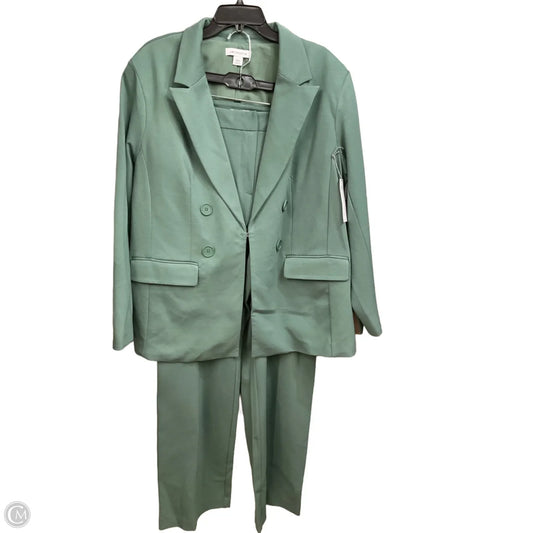 Pants Suit 2pc By Liz Claiborne In Green, Size: 18