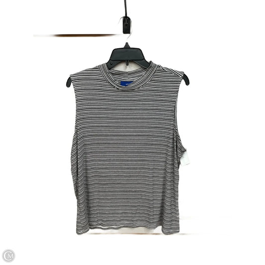 Top Sleeveless By Apt 9 In Black & White, Size: Xl