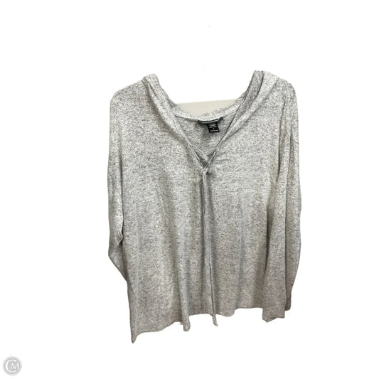 Sweatshirt Hoodie By Ashley Stewart In Grey, Size: 2x