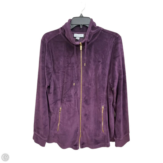 Athletic Jacket By Charter Club In Purple, Size: Xl