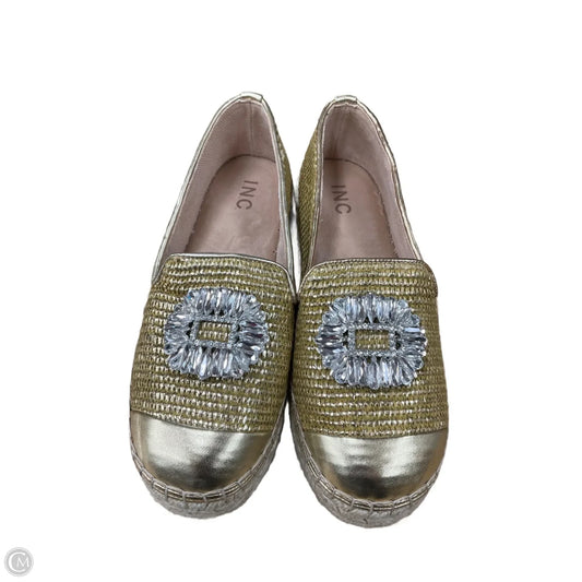Shoes Flats By Inc In Gold, Size: 9