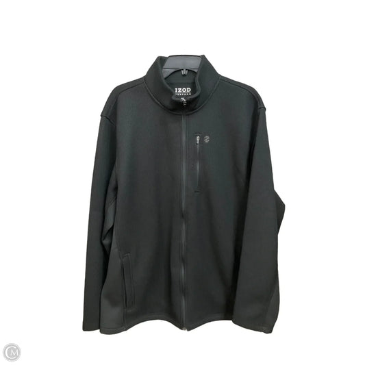 Athletic Jacket By Izod In Black, Size: Xl