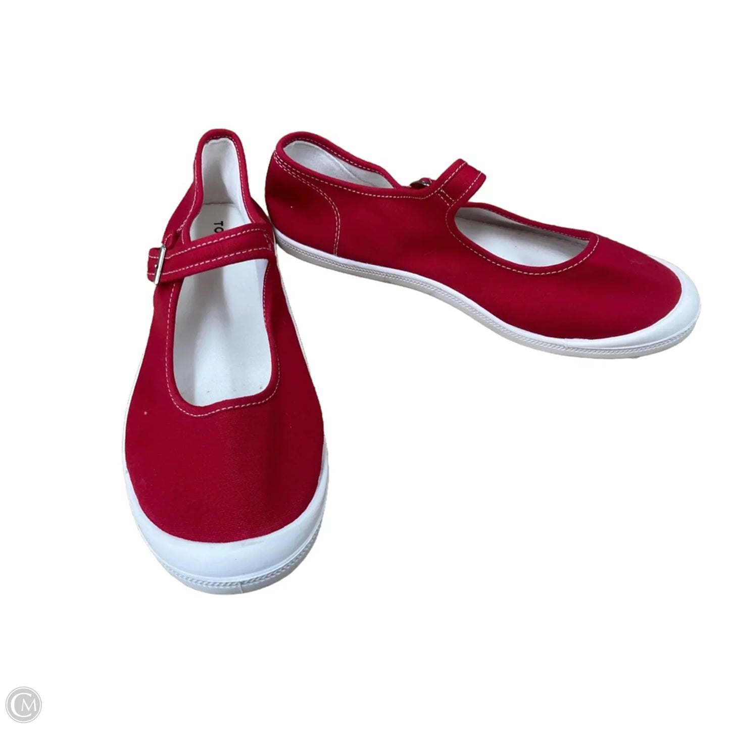 Shoes Flats By Torrid In Red & White, Size: 11