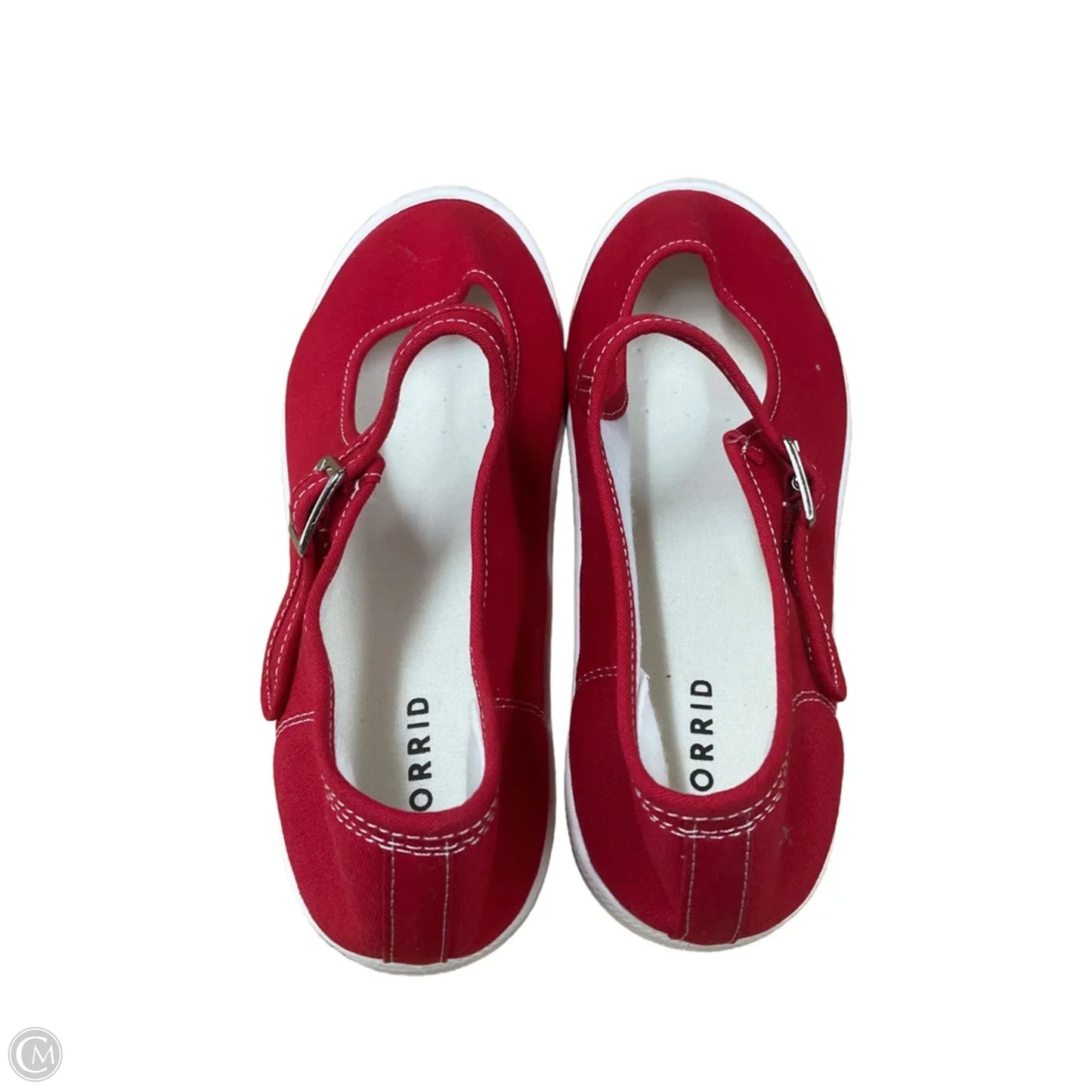 Shoes Flats By Torrid In Red & White, Size: 11