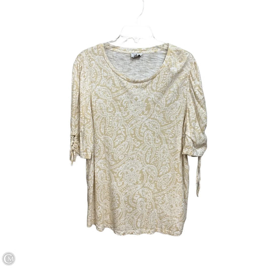 Top Short Sleeve By Kim Rogers In Paisley Print, Size: L