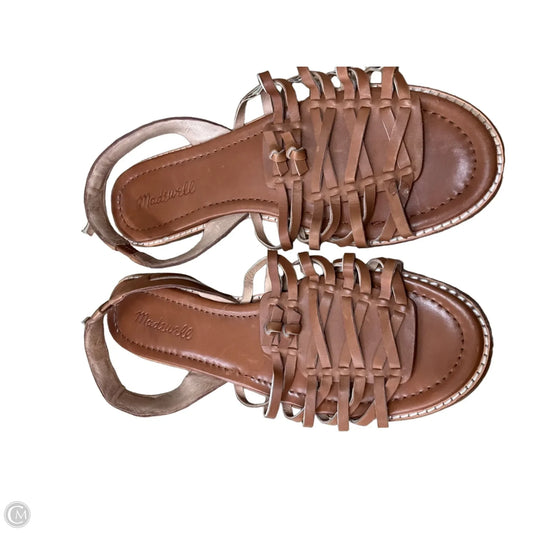 Sandals Flats By Madewell In Brown, Size: 8
