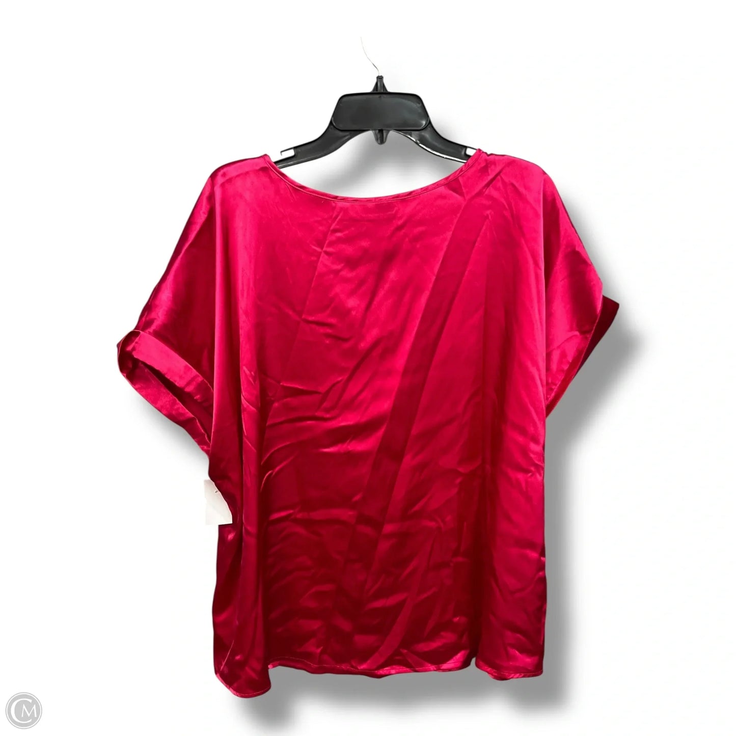 Top Short Sleeve By New York And Co In Pink, Size: 2x