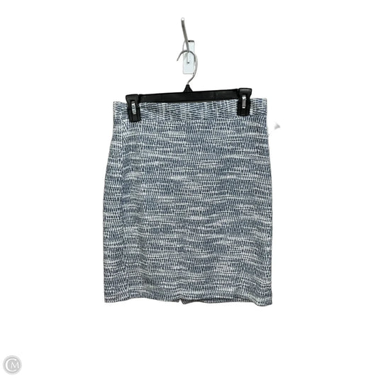 Skirt Midi By Banana Republic In Blue & White, Size: 6p