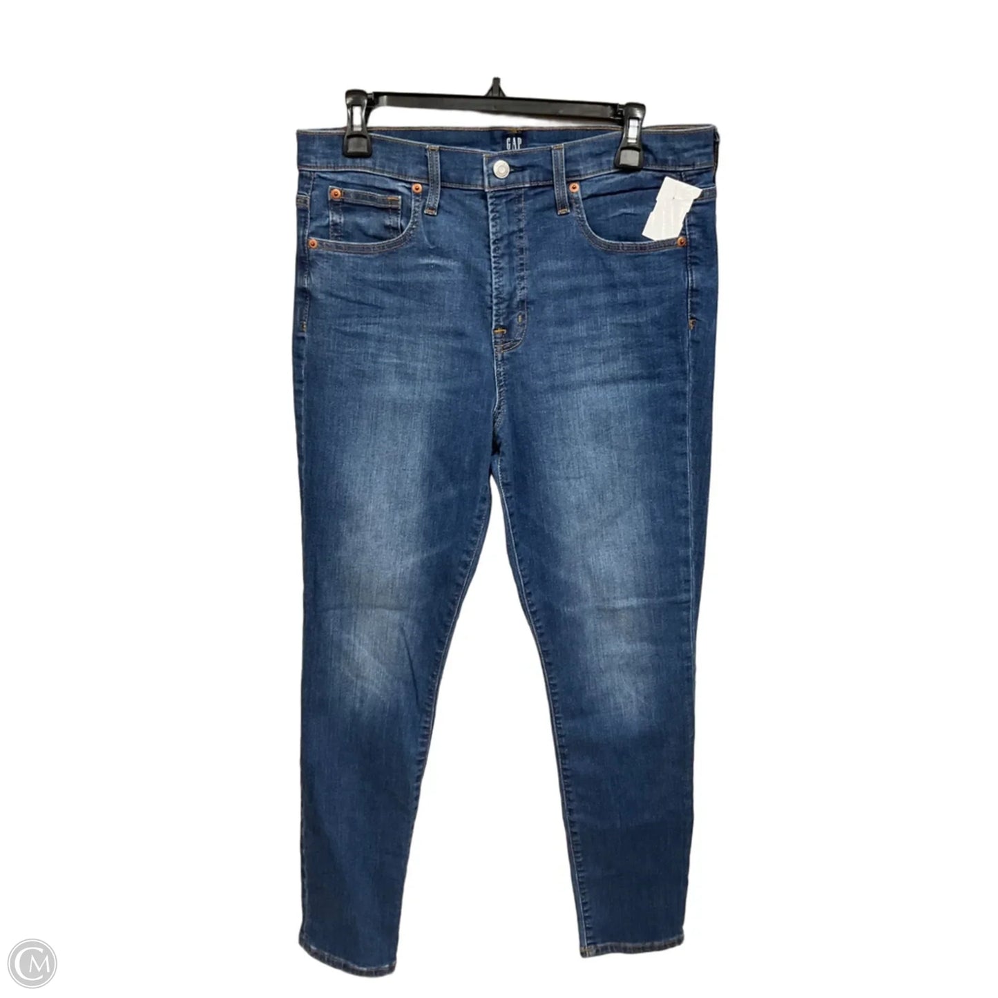 Jeans Skinny By Gap In Blue Denim, Size: 12