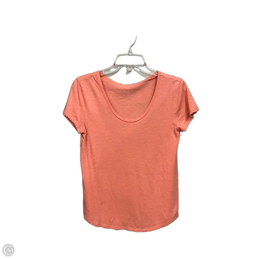 Top Short Sleeve Basic By Loft In Coral, Size: Xs