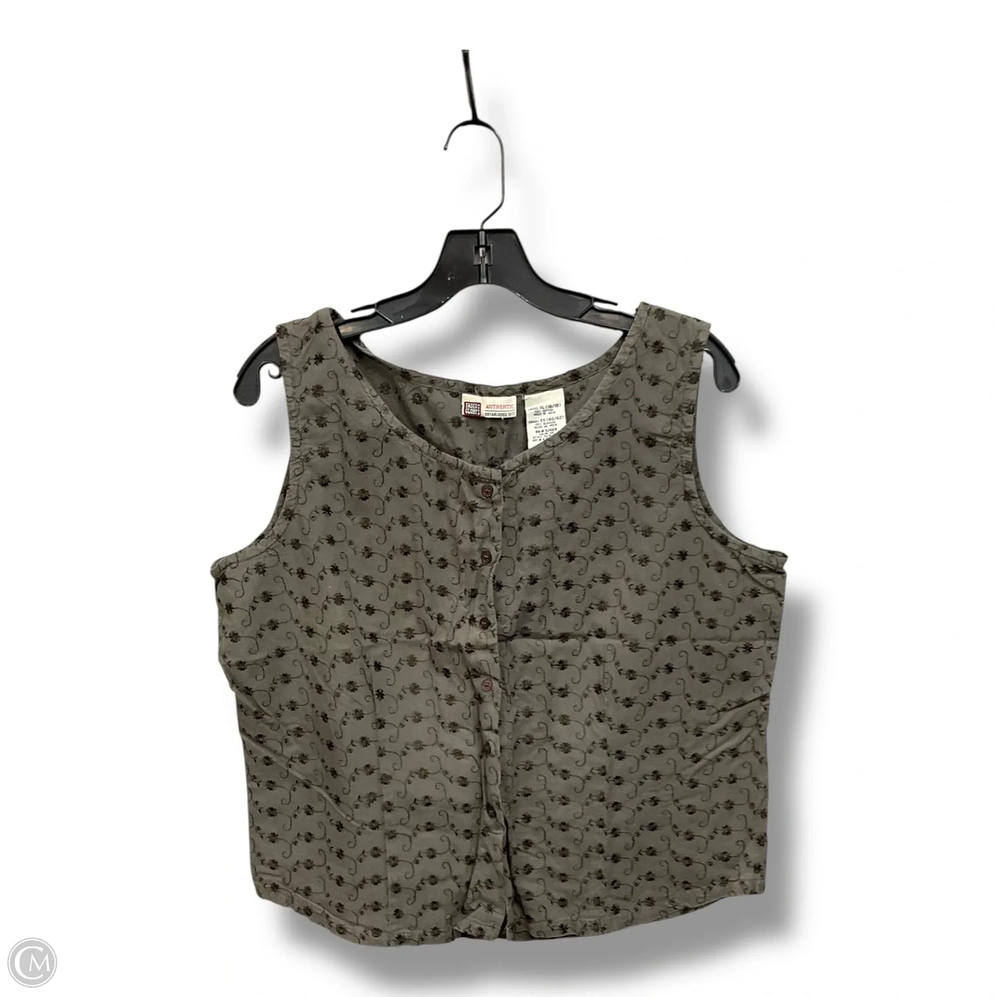 Top Sleeveless By Faded Glory In Green, Size: Xl