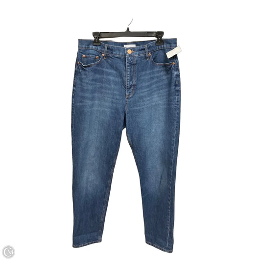 Jeans Straight By Loft In Blue Denim, Size: 10