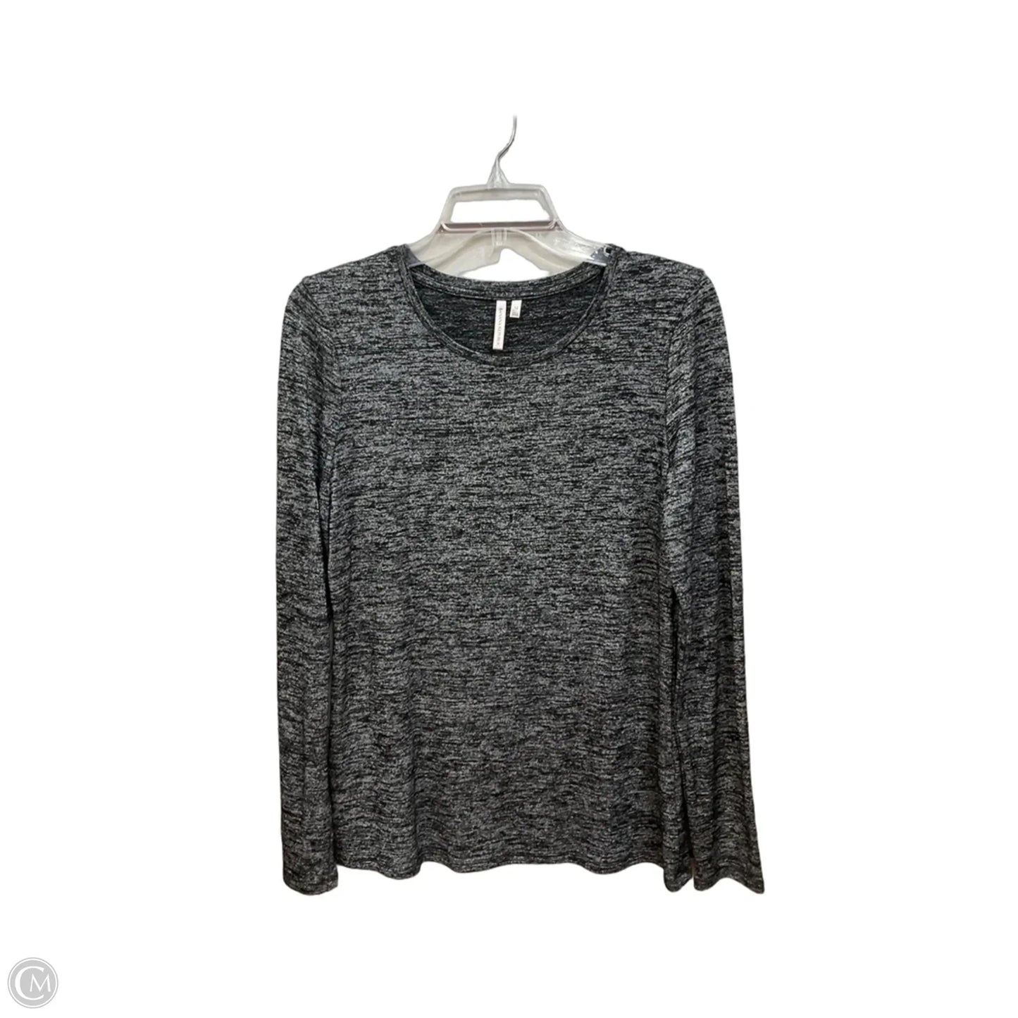 Top Long Sleeve By Banana Republic In Black & Grey, Size: M