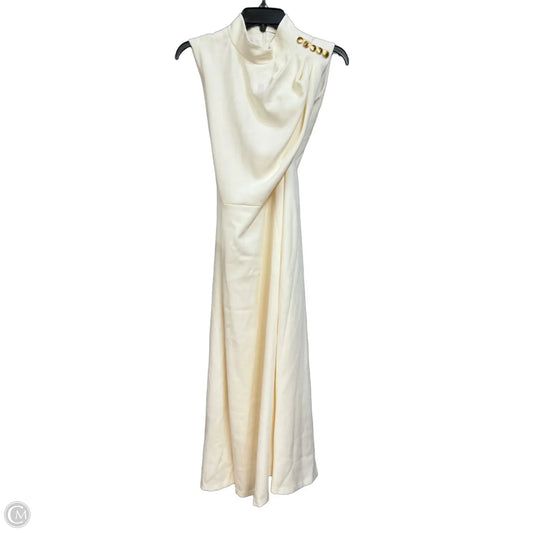 Dress Casual Maxi By Donna Karan In Cream, Size: L