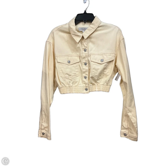Jacket Denim By Love Tree In Cream, Size: S