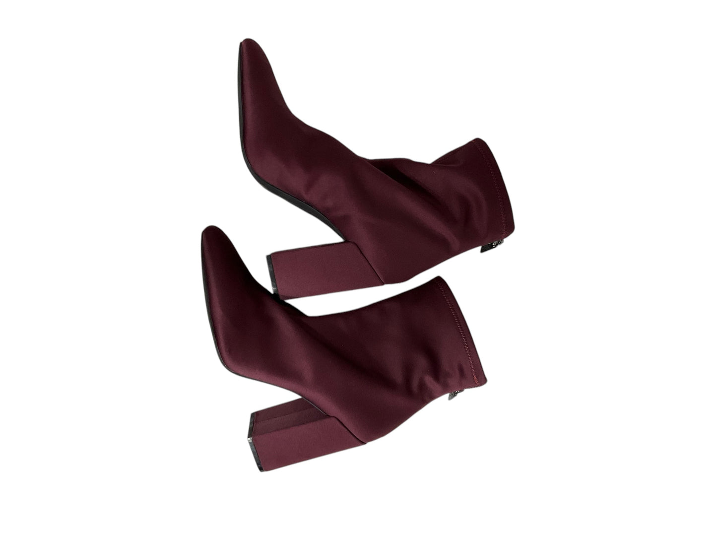 Boots Ankle Heels By Jessica Simpson In Burgundy, Size: 10