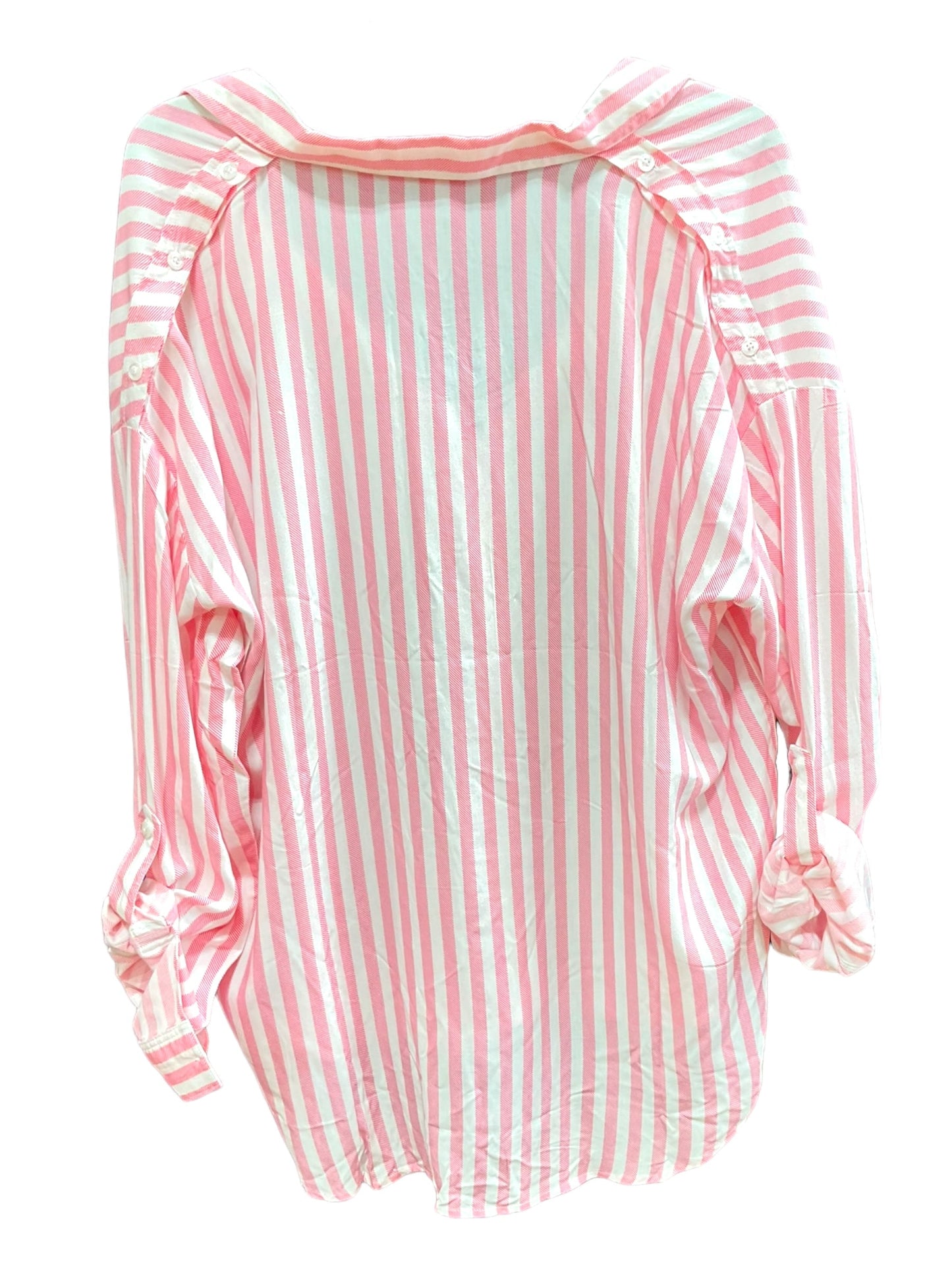 Striped Pattern Blouse Long Sleeve Fashion Nova, Size 1x