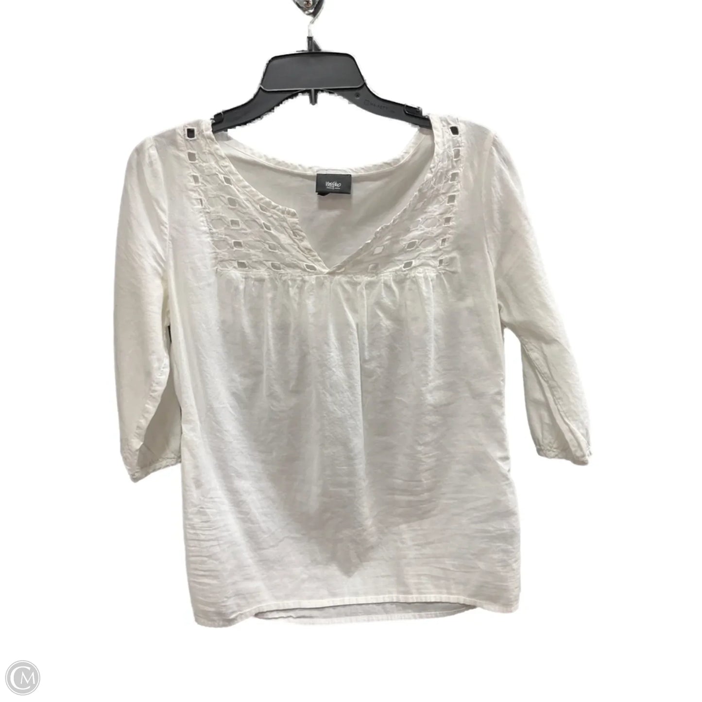 Top 3/4 Sleeve Basic By Mossimo In Cream, Size: S