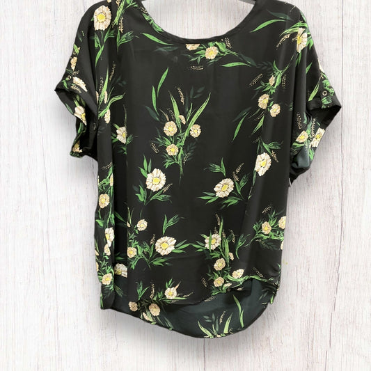 Floral Print Top Short Sleeve Basic Maurices, Size Xl