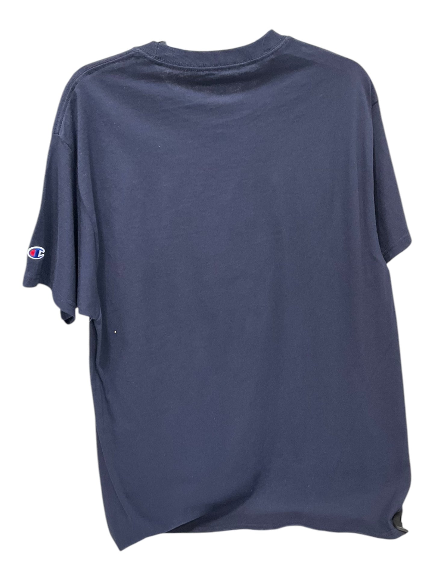 Athletic Top Short Sleeve By Champion In Navy, Size: L