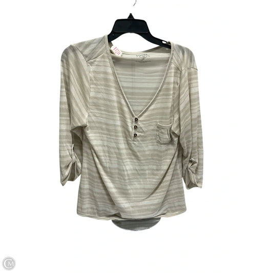 Top Short Sleeve By Sonoma In Beige, Size: Xl
