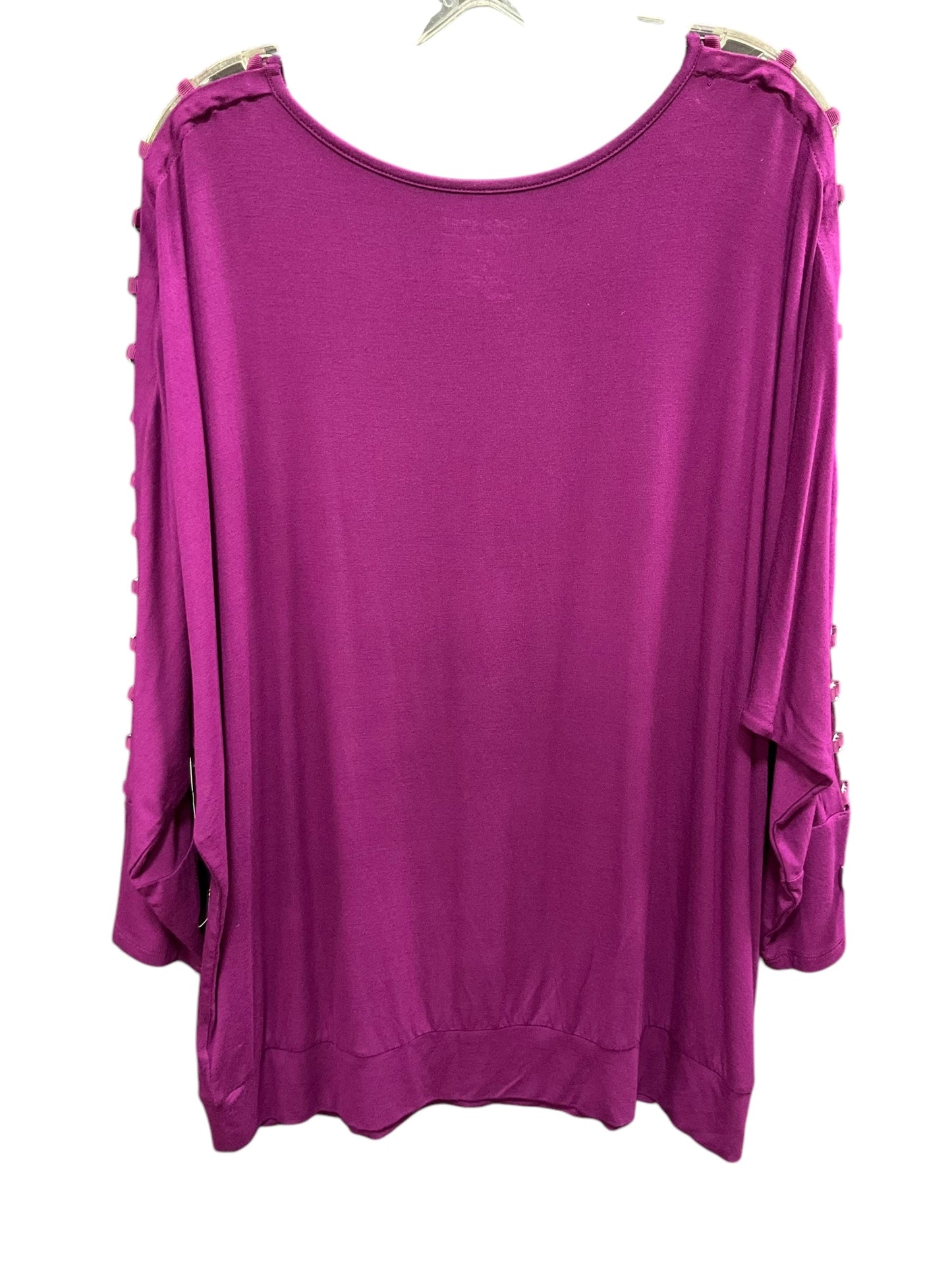 Top 3/4 Sleeve Basic By Torrid In Purple, Size: Xl