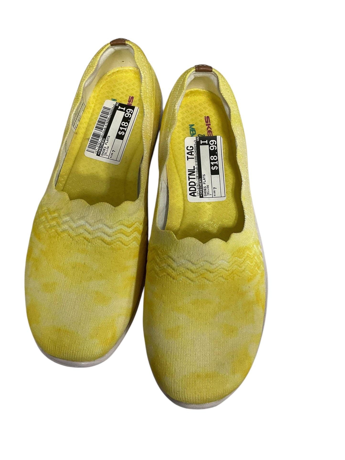 Shoes Flats By Skechers In Yellow, Size: 7