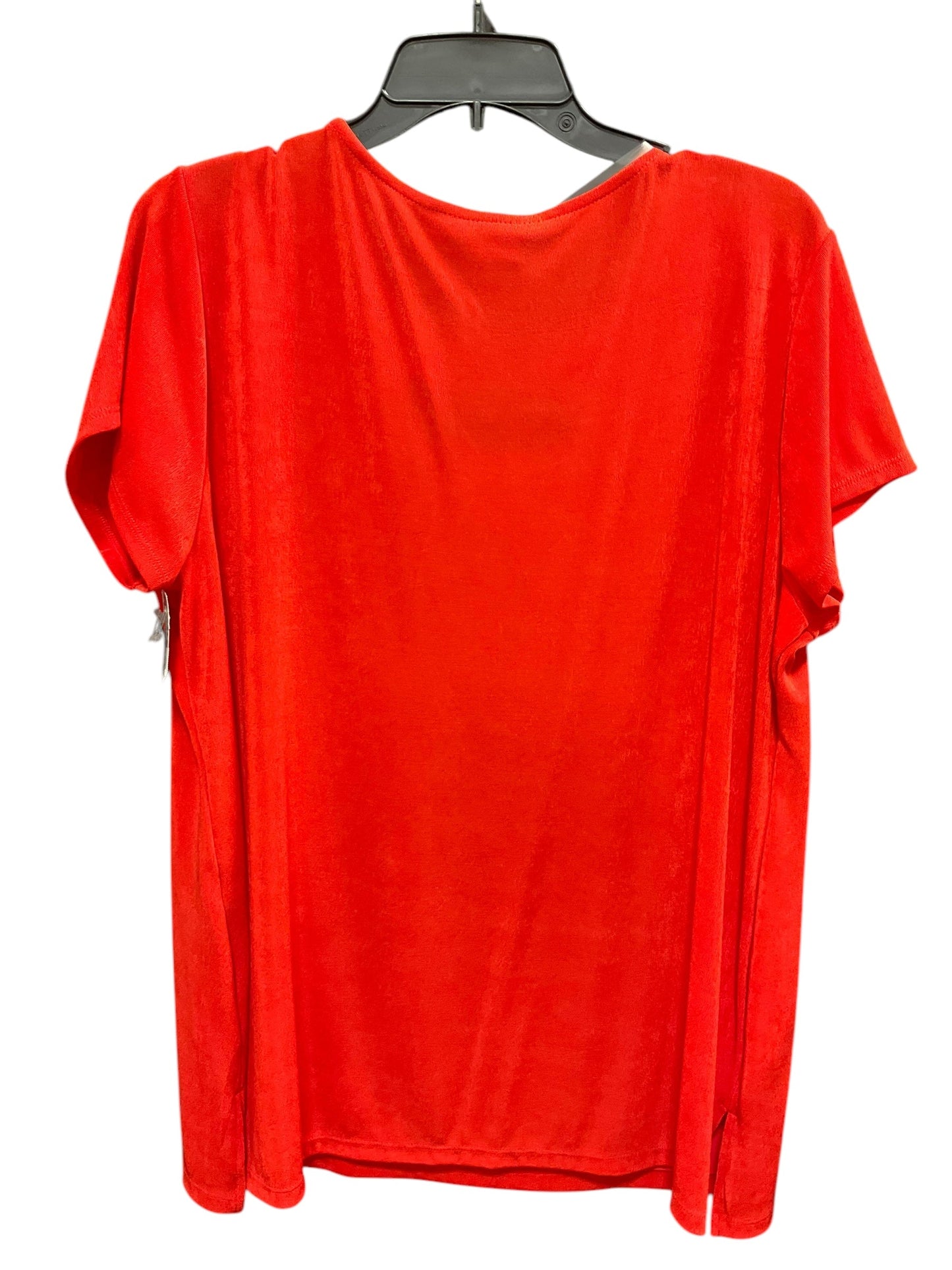 Top Short Sleeve Basic By Chicos In Orange, Size: Xl