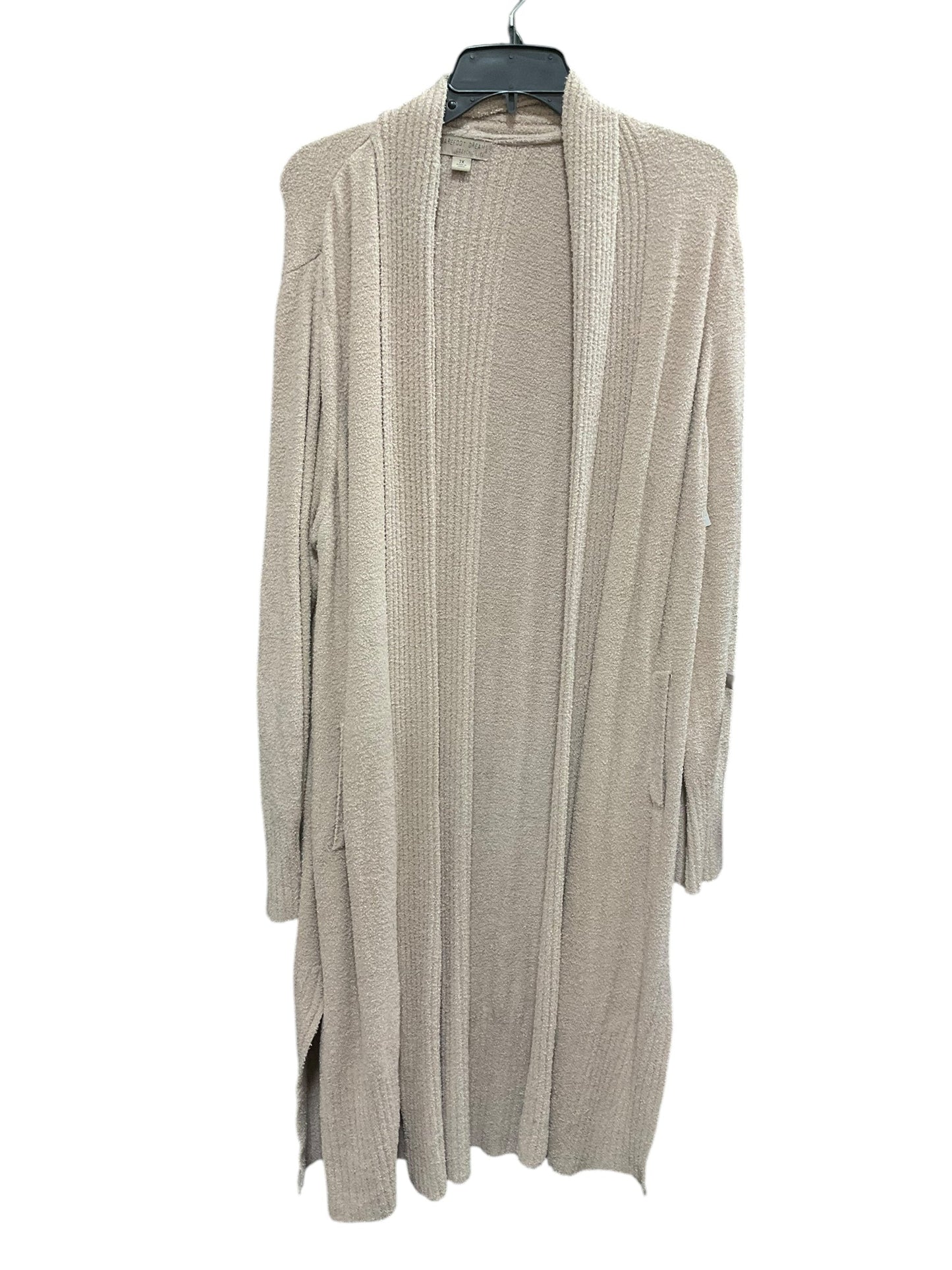 Sweater Cardigan By Barefoot Dreams In Beige, Size: 2x