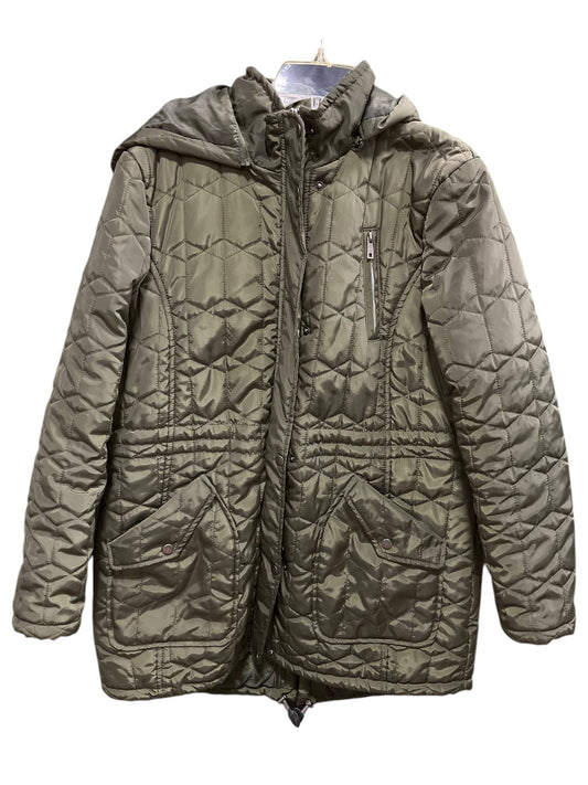 Coat Puffer & Quilted By Harve Bernard In Green, Size: 1x