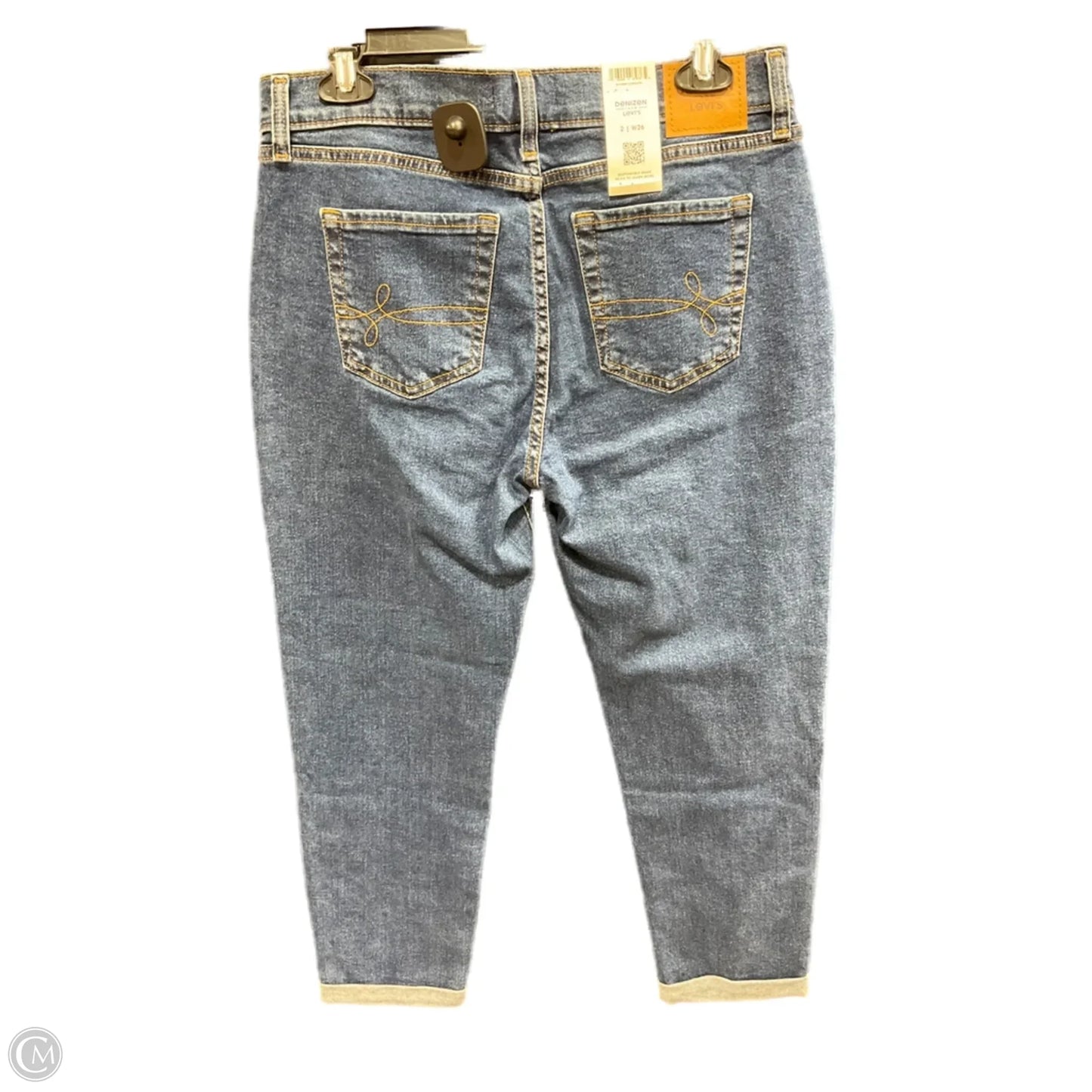 Jeans Straight By Levis In Blue Denim, Size: 2