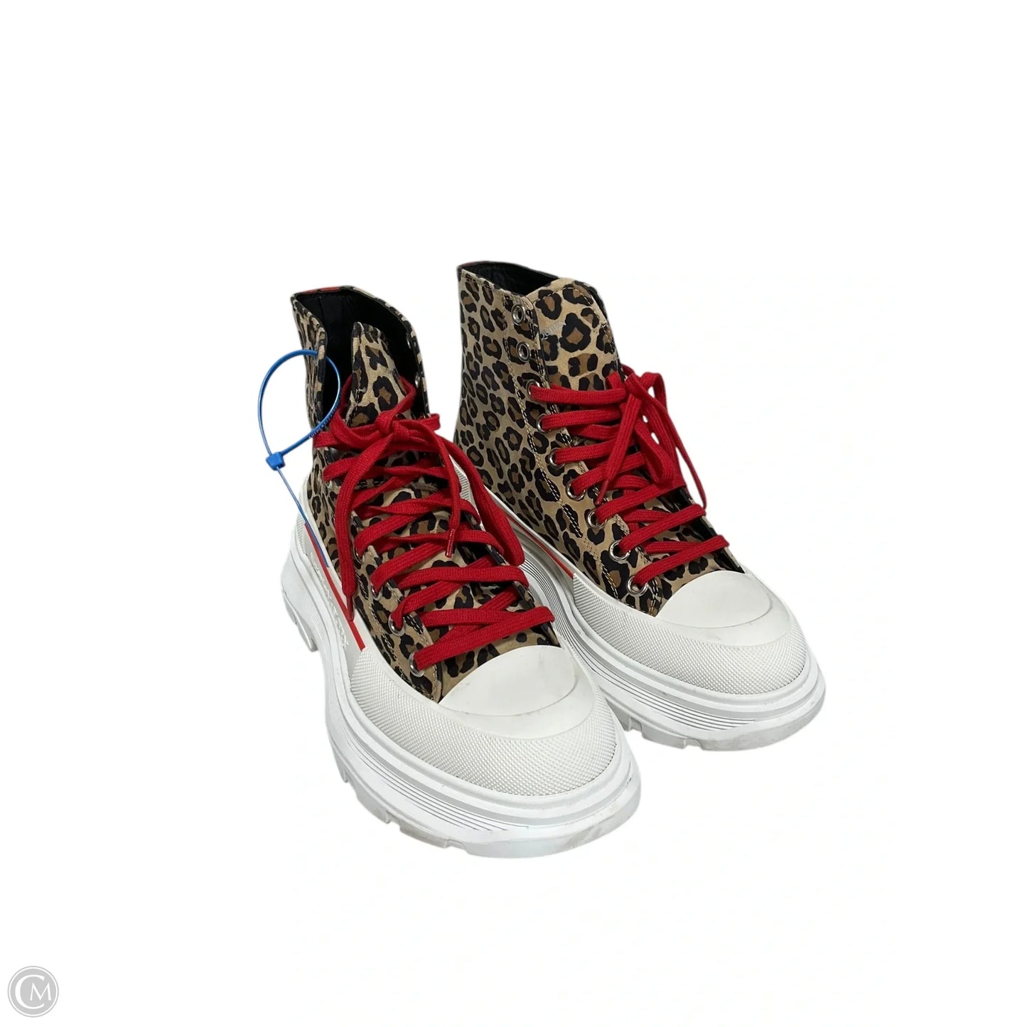 Shoes Luxury Designer By Alexander Mcqueen In Animal Print, Size: 9.5