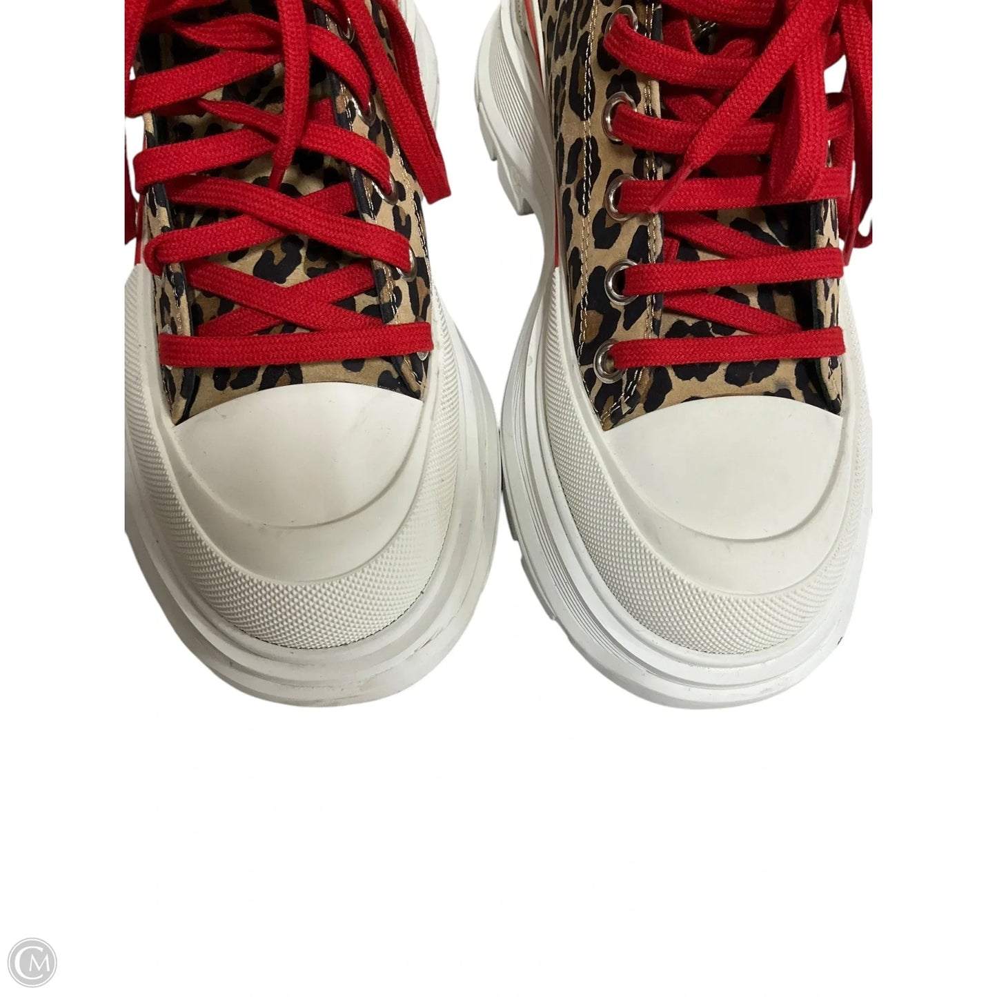 Shoes Luxury Designer By Alexander Mcqueen In Animal Print, Size: 9.5