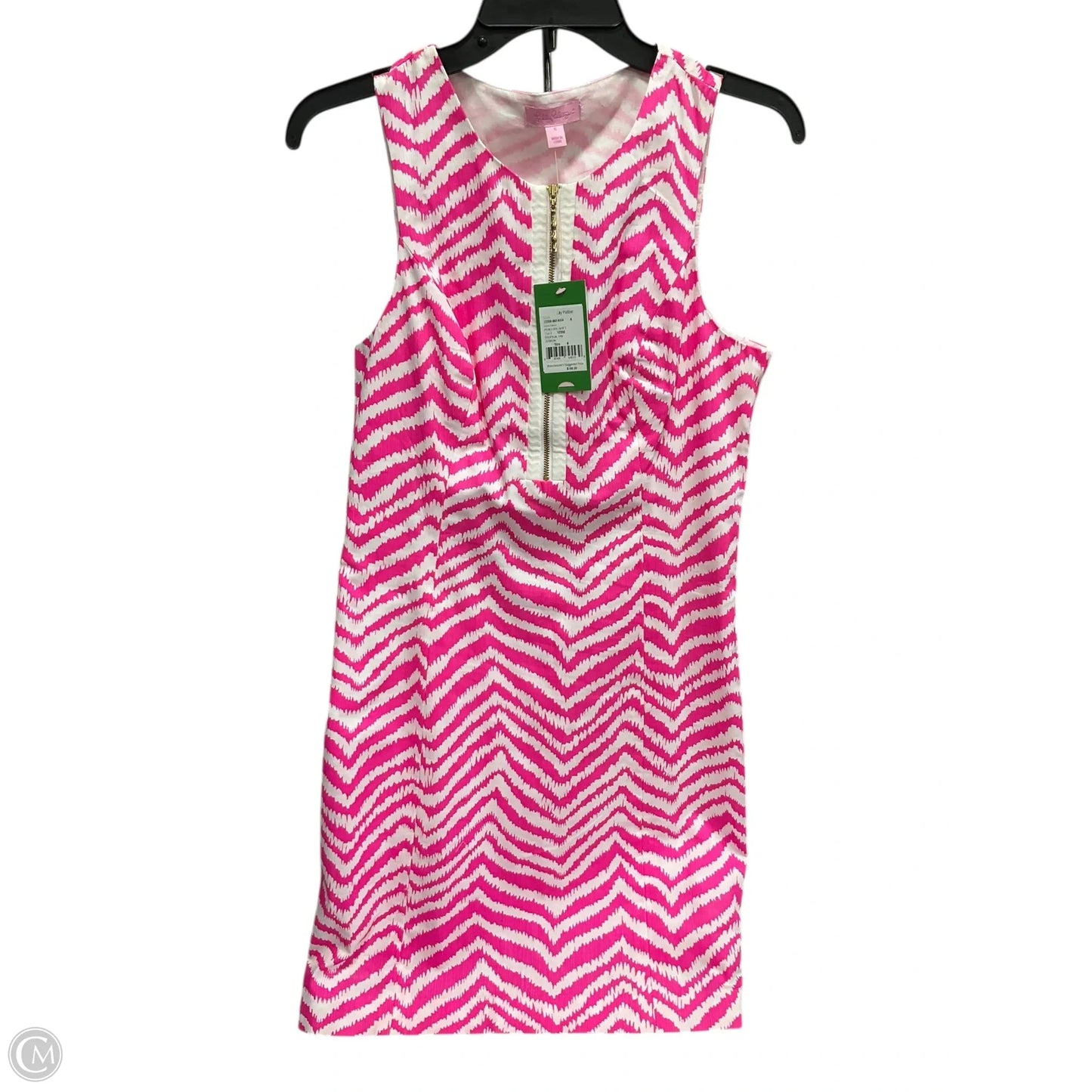 Dress Designer By Lilly Pulitzer In Pink & White, Size: 6