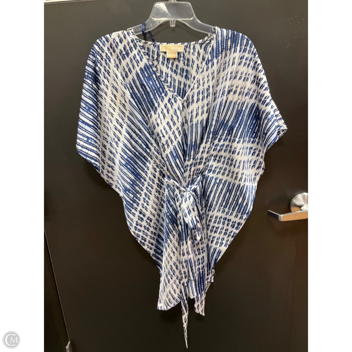 Top Short Sleeve Basic By Michael By Michael Kors In Blue & White, Size: S