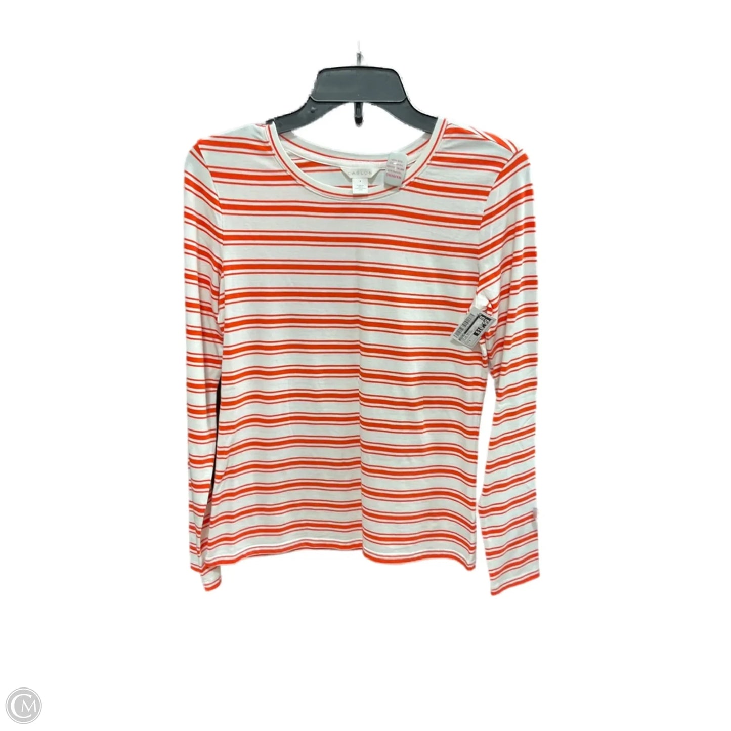 Top Long Sleeve Basic By Caslon In Striped Pattern, Size: S