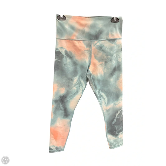 Athletic Leggings By Athleta In Green & Pink, Size: S