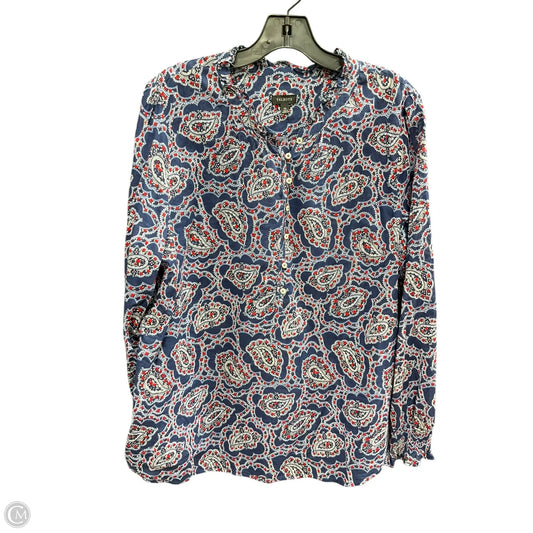 Top Long Sleeve By Talbots In Blue, Size: Xl