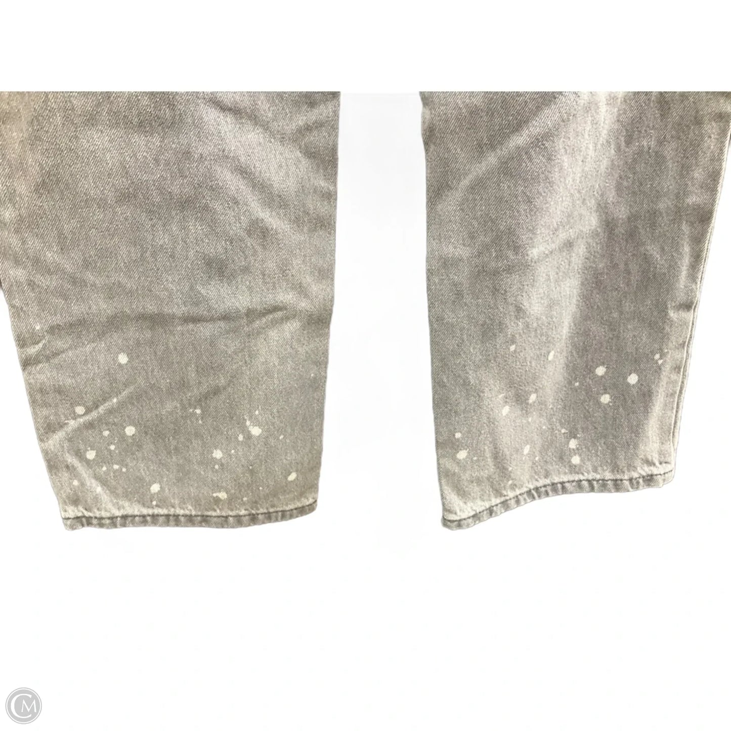 Jeans Straight By Levis In Grey Denim, Size: 12