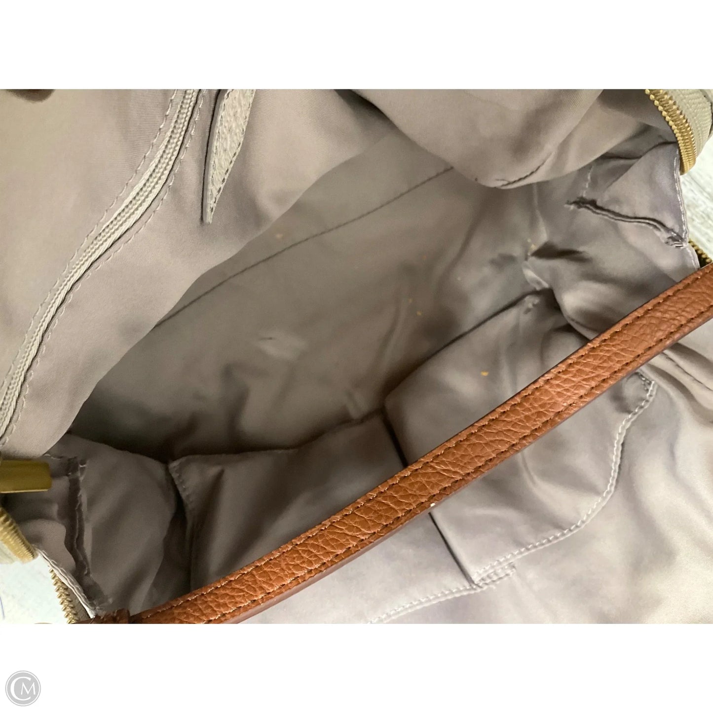 Handbag Leather By Fossil, Size: Medium