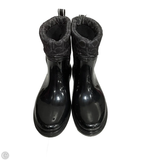 Boots Ankle Heels By Calvin Klein In Black, Size: 7
