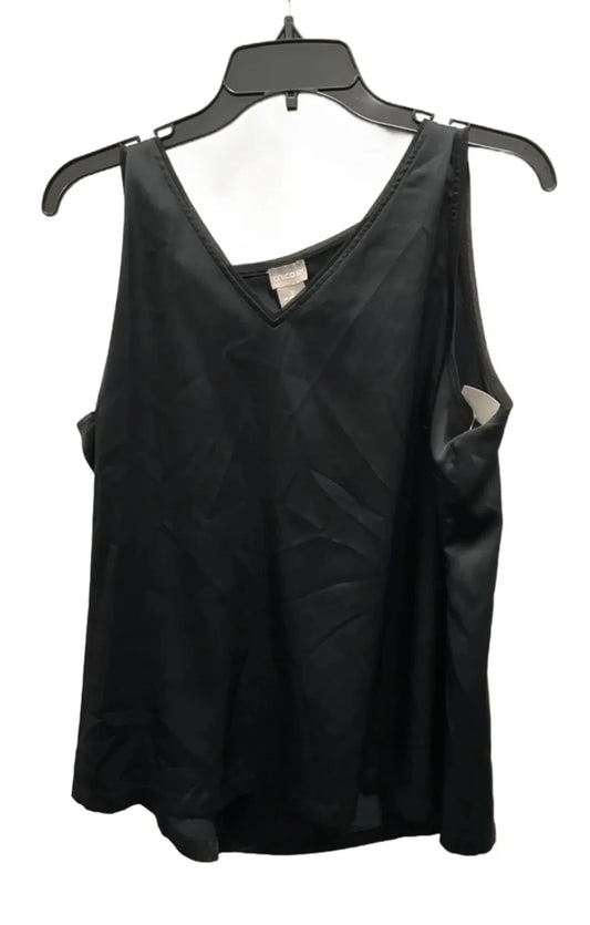 Tank Top By Chicos In Black, Size: L