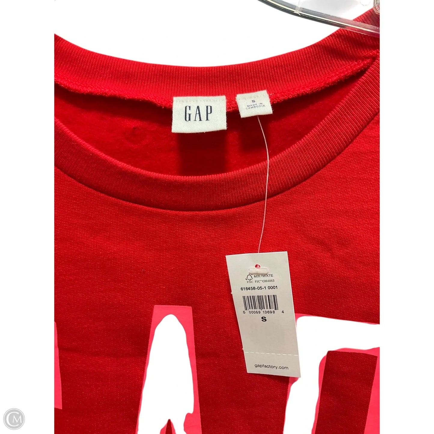 Sweatshirt Crewneck By Gap In Red, Size: S