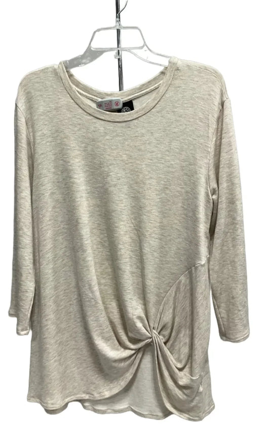 Top 3/4 Sleeve Basic By Bobeau In Tan, Size: Xl
