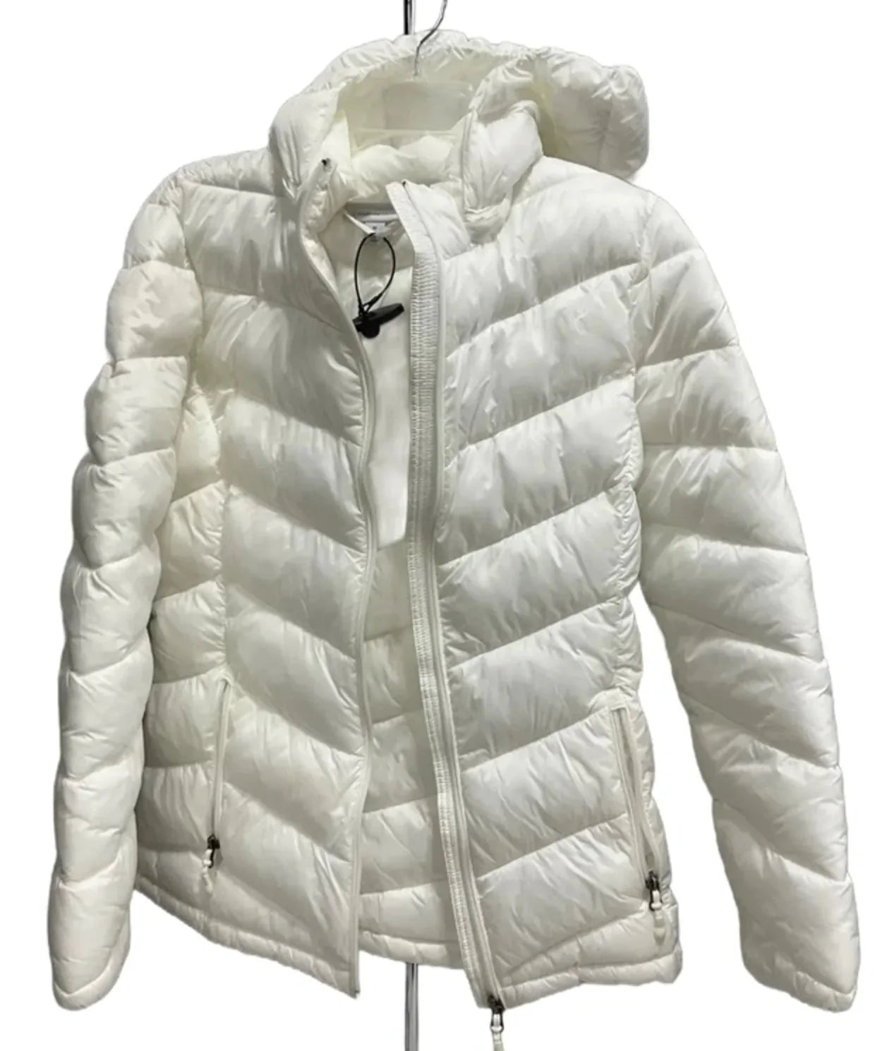 Coat Puffer & Quilted By Charter Club In White, Size: M