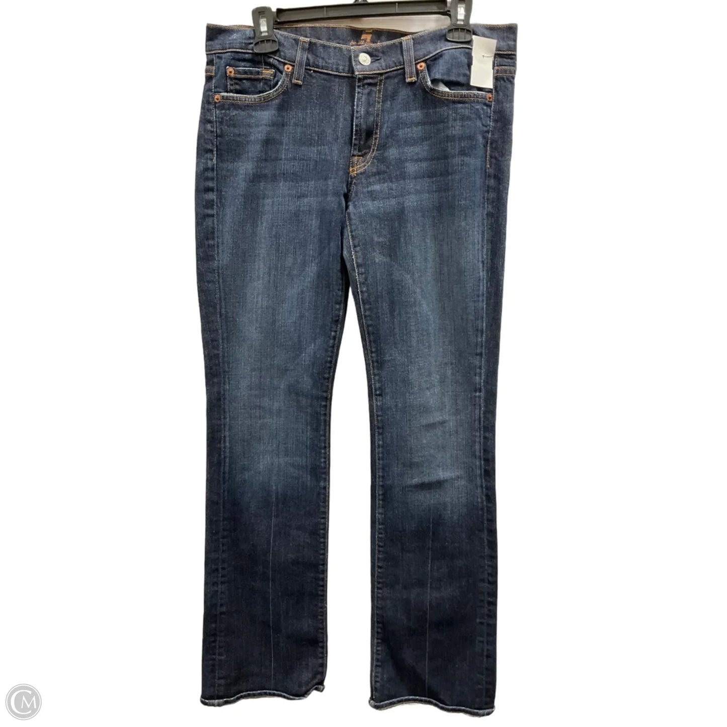 Jeans Boot Cut By 7 For All Mankind In Blue Denim, Size: 12