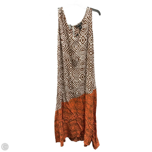 Dress Casual Maxi By Ashley Stewart In Orange & Tan, Size: 22