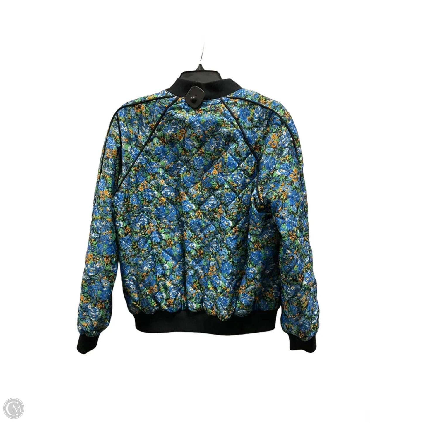 Jacket Designer By Coach In Floral Print, Size: M